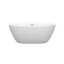 Juno 59 Inch Freestanding Bathtub in Matte White - 12
