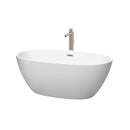 Juno 59 Inch Freestanding Bathtub in Matte White - 16