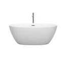 Juno 59 Inch Freestanding Bathtub in Matte White - 17
