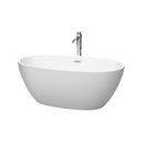 Juno 59 Inch Freestanding Bathtub in Matte White - 21