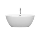 Juno 59 Inch Freestanding Bathtub in Matte White - 22