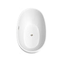 Juno 59 Inch Freestanding Bathtub in Matte White - 18