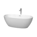 Juno 63 Inch Freestanding Bathtub in Matte White - 21