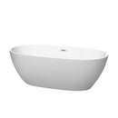 Juno 67 Inch Freestanding Bathtub in Matte White - 11