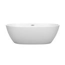 Juno 67 Inch Freestanding Bathtub in Matte White - 12