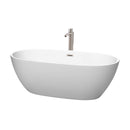 Juno 67 Inch Freestanding Bathtub in Matte White - 16