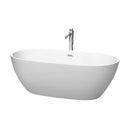 Juno 67 Inch Freestanding Bathtub in Matte White - 21