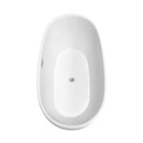 Juno 67 Inch Freestanding Bathtub in Matte White - 18