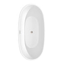 Juno 67 Inch Freestanding Bathtub in Matte White - 19