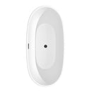 Juno 67 Inch Freestanding Bathtub in Matte White - 9