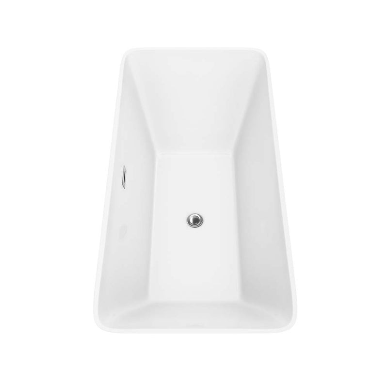 Tiffany 59 Inch Freestanding Bathtub in White - 19