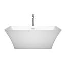 Tiffany 59 Inch Freestanding Bathtub in White - 17