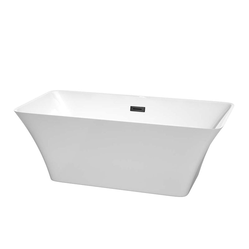 Tiffany 59 Inch Freestanding Bathtub in White