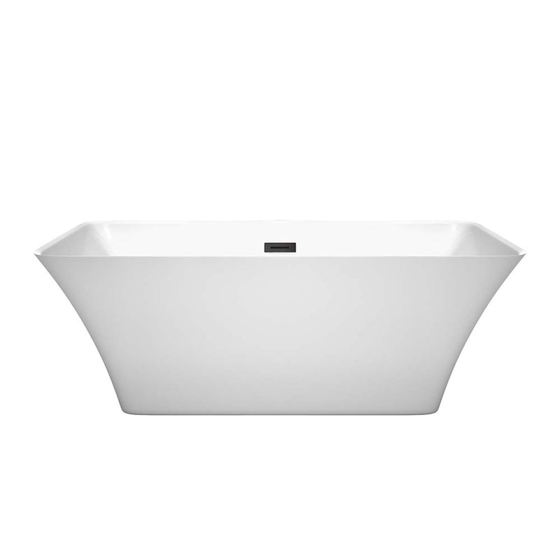 Tiffany 59 Inch Freestanding Bathtub in White - 2