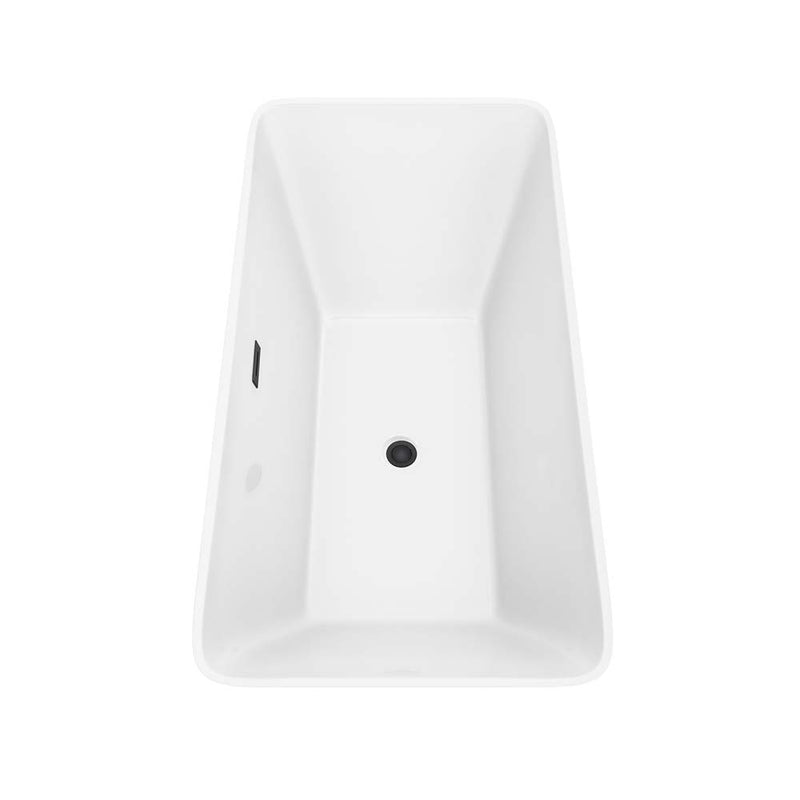 Tiffany 59 Inch Freestanding Bathtub in White - 4