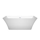 Tiffany 59 Inch Freestanding Bathtub in White - 12
