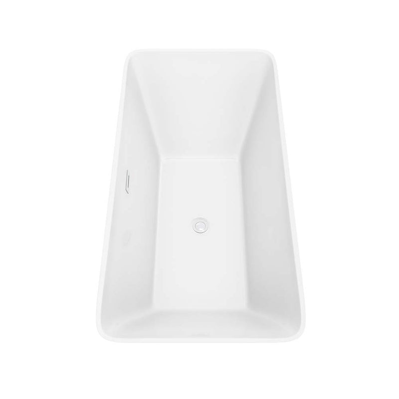 Tiffany 59 Inch Freestanding Bathtub in White - 14