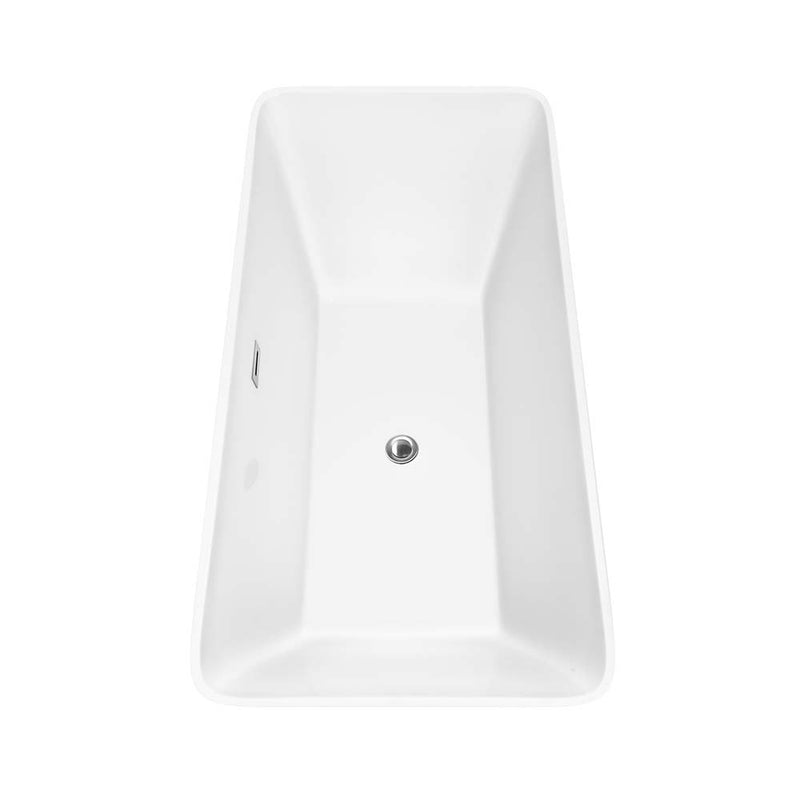 Tiffany 67 Inch Freestanding Bathtub in White - 19