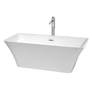 Tiffany 67 Inch Freestanding Bathtub in White - 16