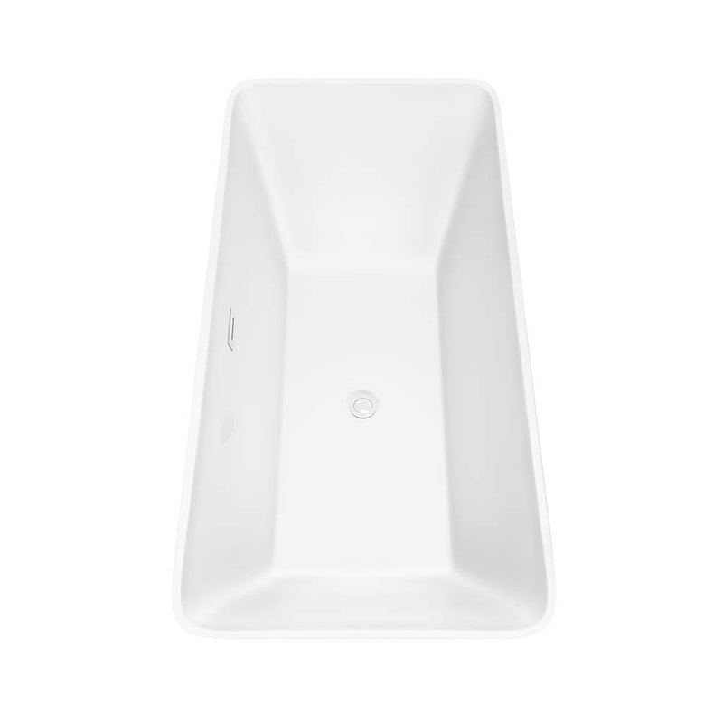 Tiffany 67 Inch Freestanding Bathtub in White - 14