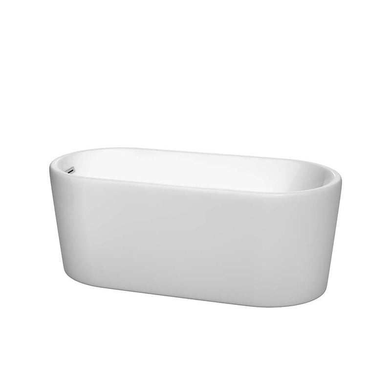 Ursula 59 Inch Freestanding Bathtub in White - 6