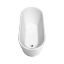 Ursula 59 Inch Freestanding Bathtub in White - 19