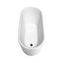 Ursula 59 Inch Freestanding Bathtub in White - 4