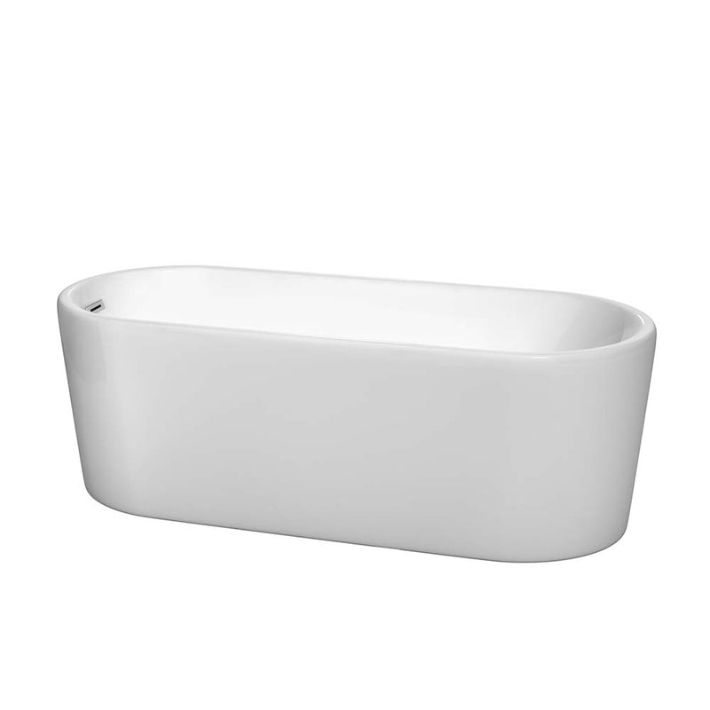 Ursula 67 Inch Freestanding Bathtub in White - 6