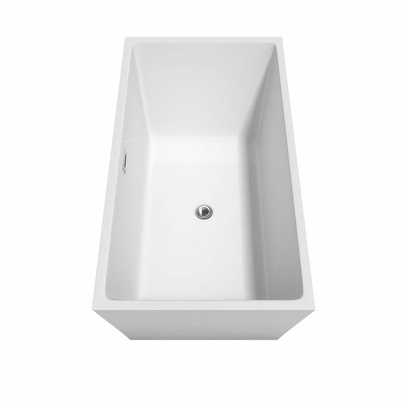 Sara 59 Inch Freestanding Bathtub in White - 19