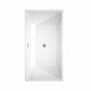 Sara 59 Inch Freestanding Bathtub in White - 18