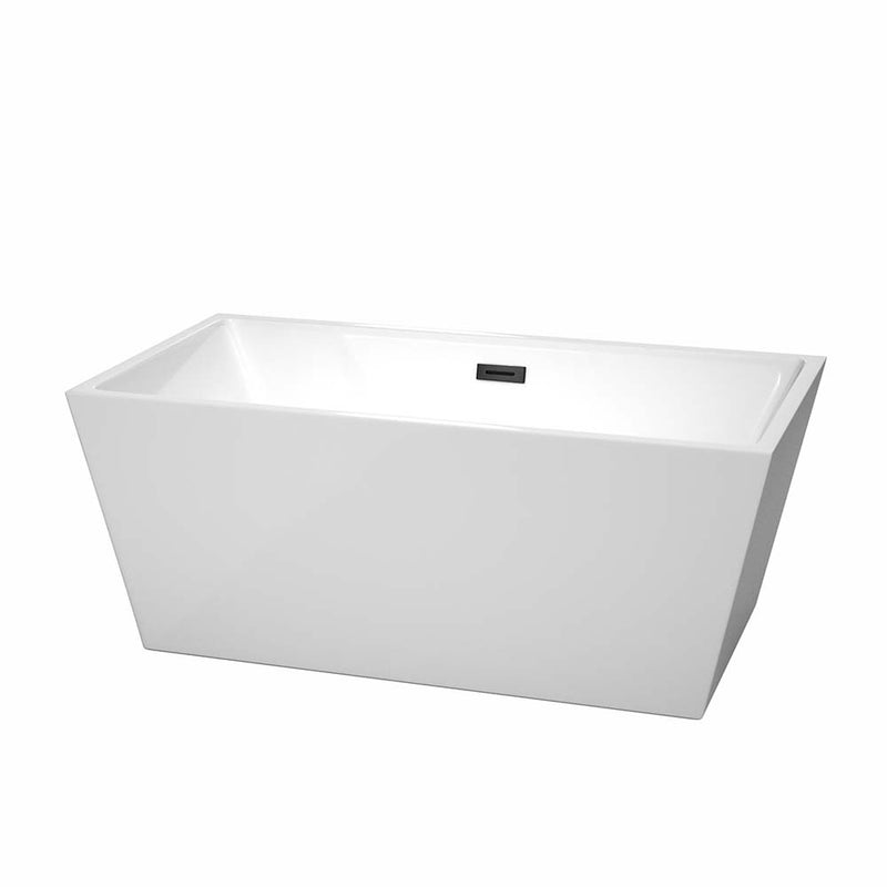 Sara 59 Inch Freestanding Bathtub in White
