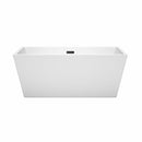 Sara 59 Inch Freestanding Bathtub in White - 2