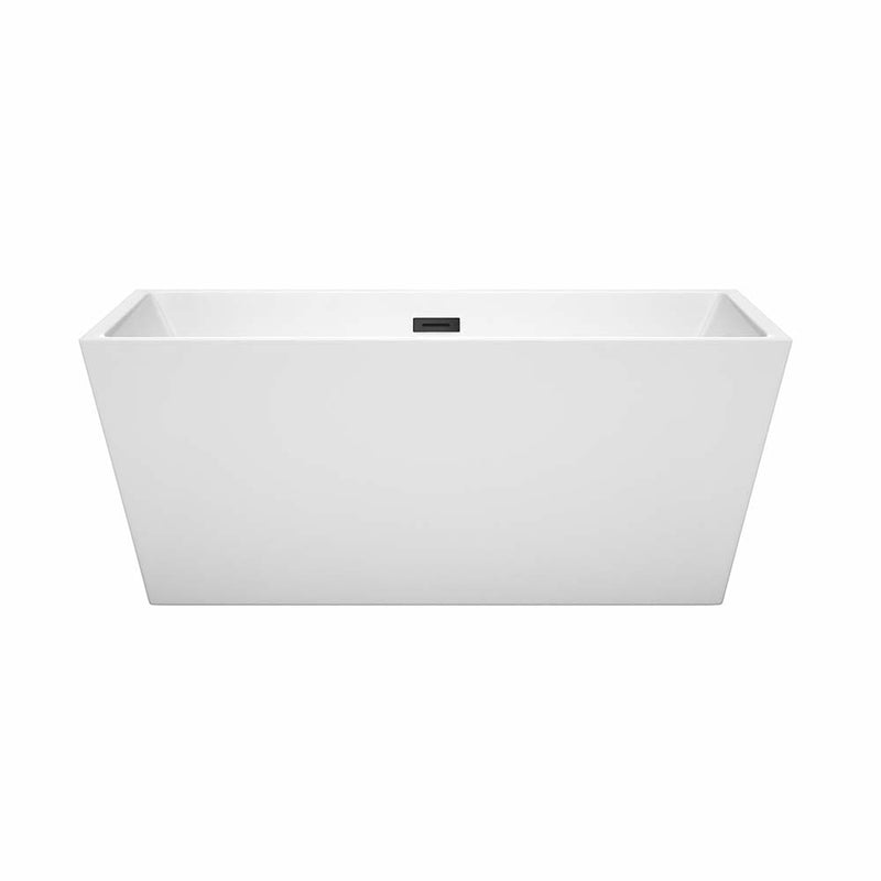 Sara 59 Inch Freestanding Bathtub in White - 2