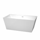 Sara 59 Inch Freestanding Bathtub in White - 11