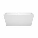 Sara 59 Inch Freestanding Bathtub in White - 12