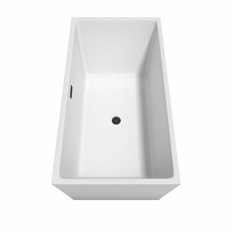 Sara 63 Inch Freestanding Bathtub in White - 4