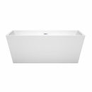 Sara 63 Inch Freestanding Bathtub in White - 12