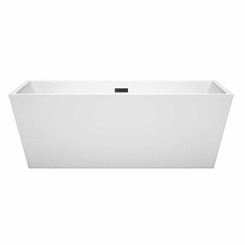 Sara 67 Inch Freestanding Bathtub in White - 2