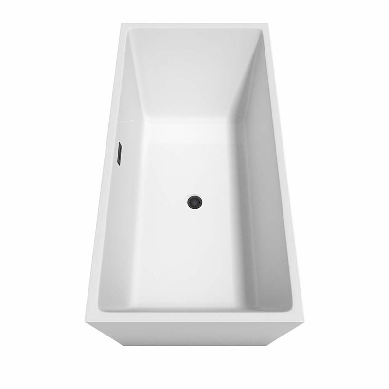 Sara 67 Inch Freestanding Bathtub in White - 4