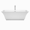 Galina 67 Inch Freestanding Bathtub in White - 17