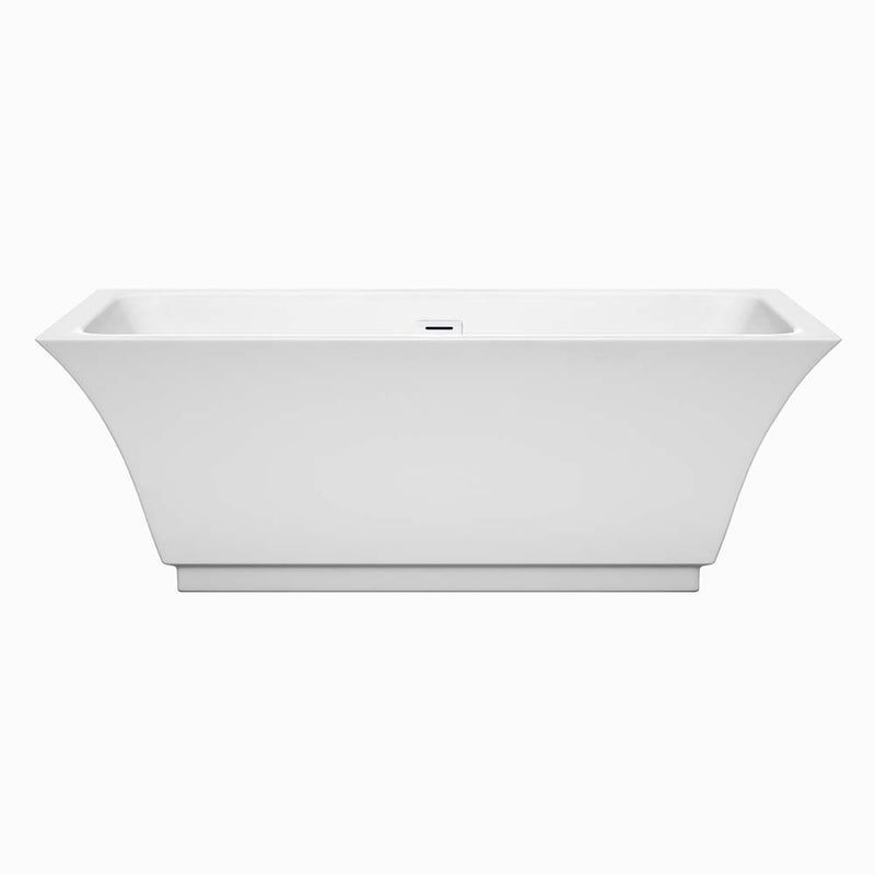 Galina 67 Inch Freestanding Bathtub in White - 12