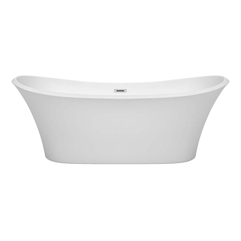 Bolera 71 Inch Freestanding Bathtub in White - 7