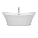 Bolera 71 Inch Freestanding Bathtub in White - 17