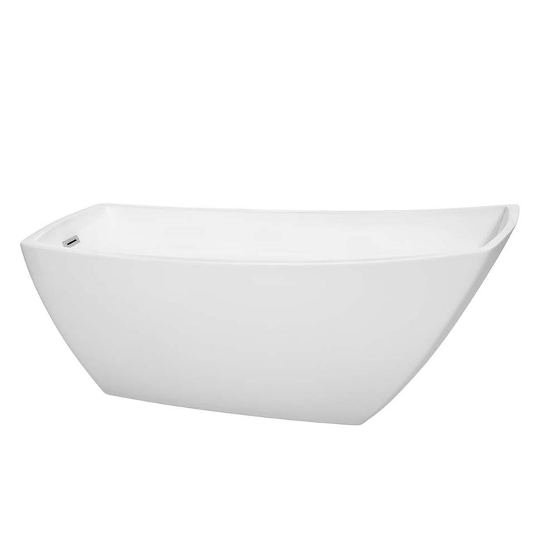 Antigua 67 Inch Freestanding Bathtub in White - 12