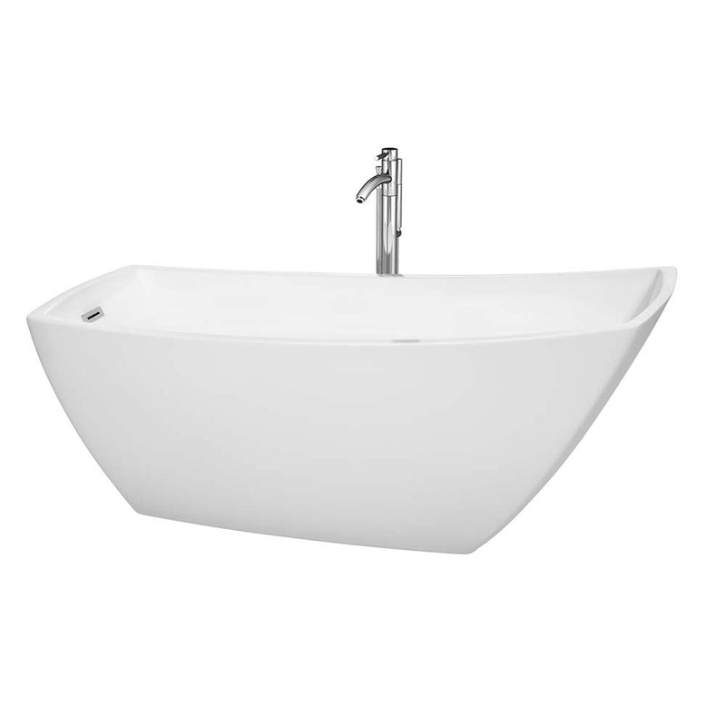 Antigua 67 Inch Freestanding Bathtub in White