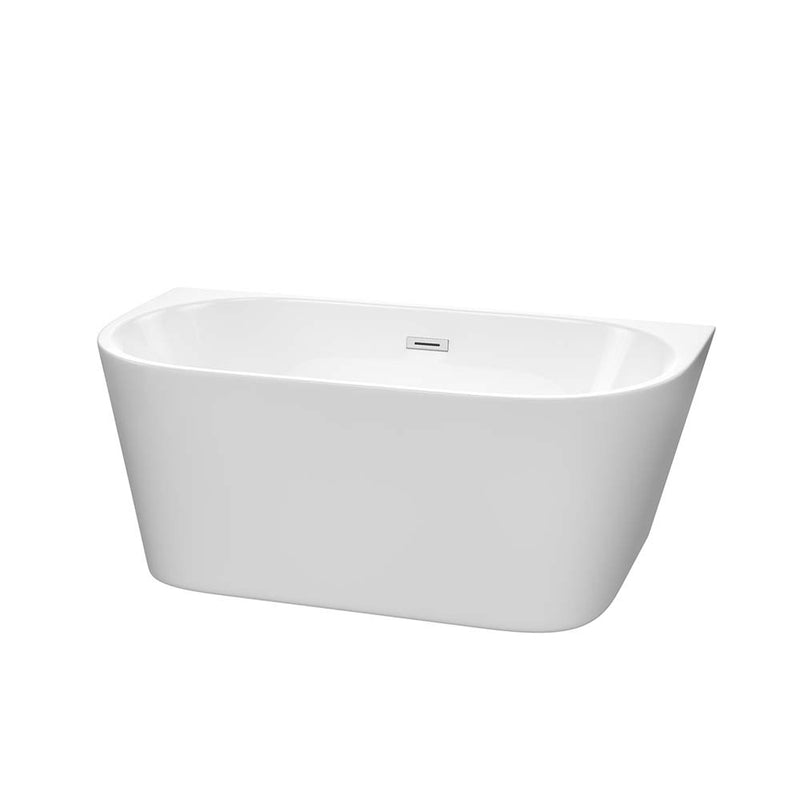 Callie 59 Inch Freestanding Bathtub in White - 11