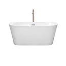 Callie 59 Inch Freestanding Bathtub in White - 22