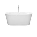 Callie 59 Inch Freestanding Bathtub in White - 28