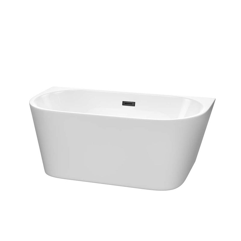 Callie 59 Inch Freestanding Bathtub in White - 6