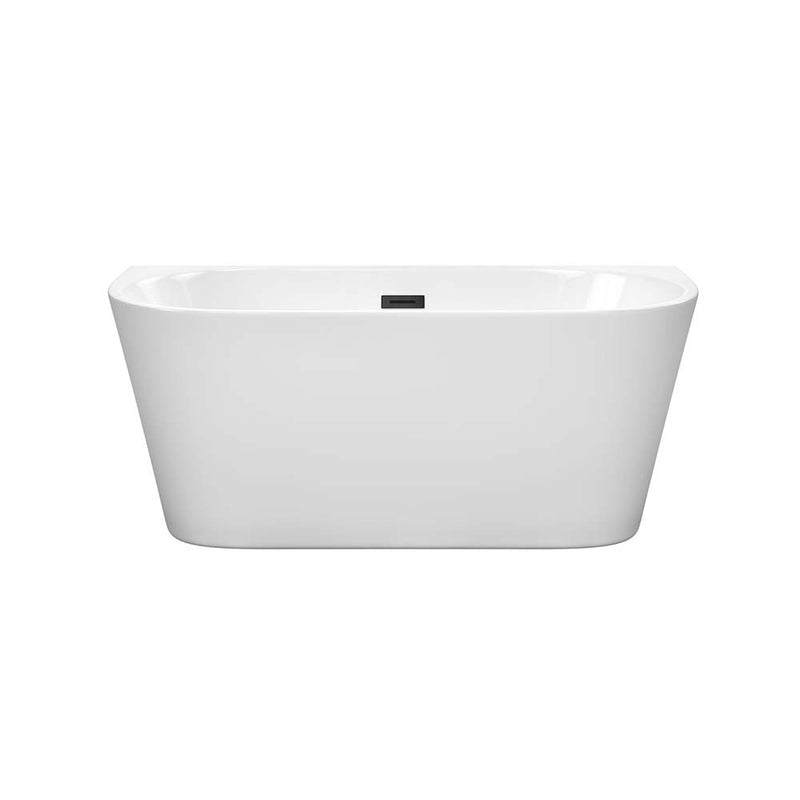 Callie 59 Inch Freestanding Bathtub in White - 7